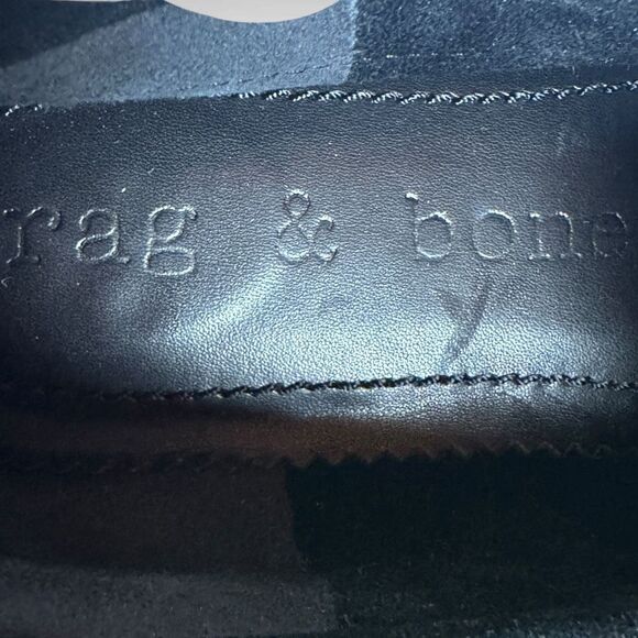 Rag & Bone Shiloh 2.0 Lug Sole Black Suede Loafer Size US 8.5 EU‎ 38.5 Slip On - Picture 7 of 11